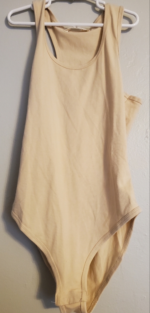 Cream body suit